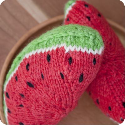 Knitted Watermelon Slice play food 
