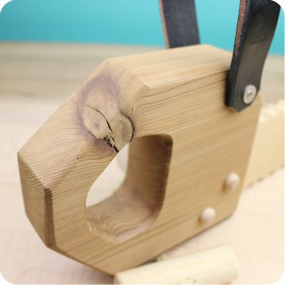 Natural knots in the wood at handles