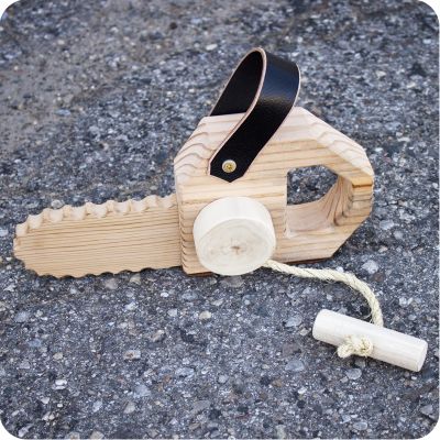 wooden chainsaw outdoor