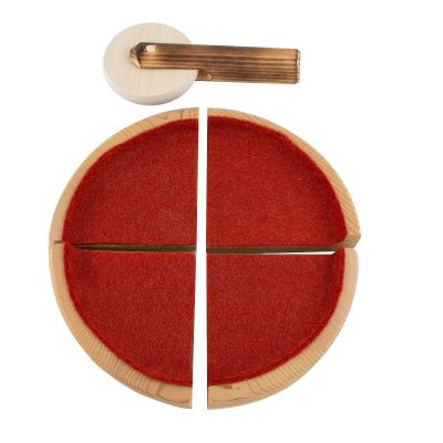 Pizza Set Includes 4-Piece Pizza and Pizza Wheel