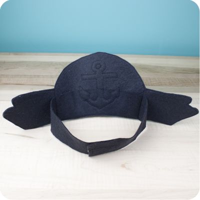 Wool Pirate Hat / Crown, back, by Palumba offering natural toys and waldorf toys