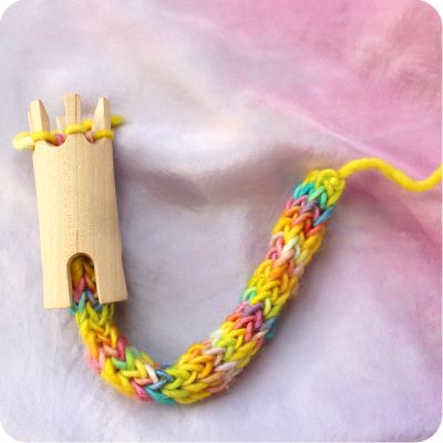 Knitting Tower Kit, what you can make on the 6 prong side