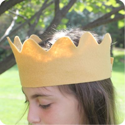 Gold Birthday Crown, Wool Felt, by Palumba offering dress up play, natural toys, waldorf dolls, wooden toys and wooden kitchens
