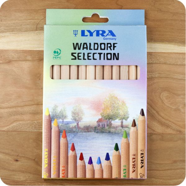 Lyra Super Ferby Colored Pencils, Set of 12, Waldorf Selection, Unlacquered  Triangular Barrel